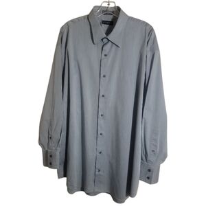 J. Ferrar men's button down gray stretch dress shirt size 34/35